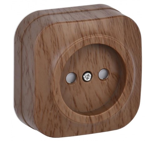 РСш20-2-ХД Розет. 1-ая без з/к с з/ш о/у 10А GLORY дуб  ERH13-K24-10  IEK