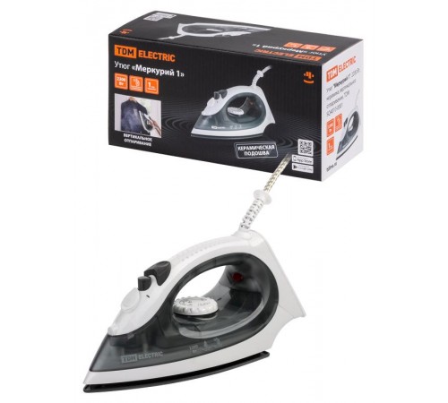 Утюг "Меркурий 1", 2200 Вт, керамика, вертикальное отпаривание, TDM  SQ4010-0001  TDM