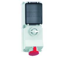 Розетка настенная с выкл + окно 16А 5р 400v 6hIP44 17056 I 17056-Bals I Bals