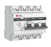 Дифференциальный автомат АД-32 3P+N 20А/30мА (тип А) 4,5кА  PROxima DA32-20-30-4P-a-pro  EKF (замена - D63N46EA20C30)