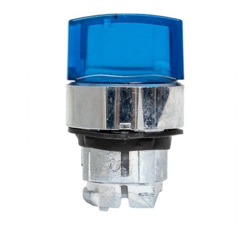 Механизм исполнительный переключателя ХB4 синий на 3 положения возвратный без фиксации, с подсветкой с короткой ручкой IP65  XB4BD3L-B-65  EKF