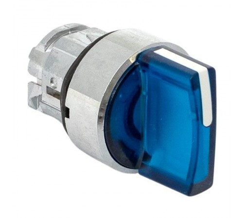 Механизм исполнительный переключателя ХB4 синий на 3 положения возвратный без фиксации, с подсветкой с короткой ручкой IP65  XB4BD3L-B-65  EKF