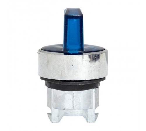 Механизм исполнительный переключателя ХB4 синий на 3 положения возвратный без фиксации, с подсветкой с короткой ручкой IP65  XB4BD3L-B-65  EKF