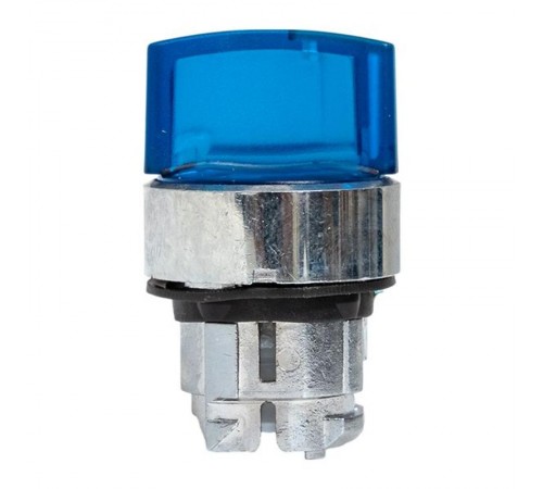 Механизм исполнительный переключателя ХB4 синий на 3 положения возвратный без фиксации, с подсветкой с короткой ручкой IP65  XB4BD3L-B-65  EKF