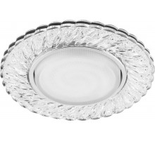 Светильник встраиваемый с белой LED подсветкой CD4021 потолочный GX53 без лампы прозрачный  41294  Feron