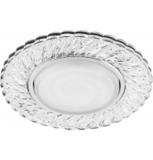 Светильник встраиваемый с белой LED подсветкой CD4021 потолочный GX53 без лампы прозрачный  41294  Feron