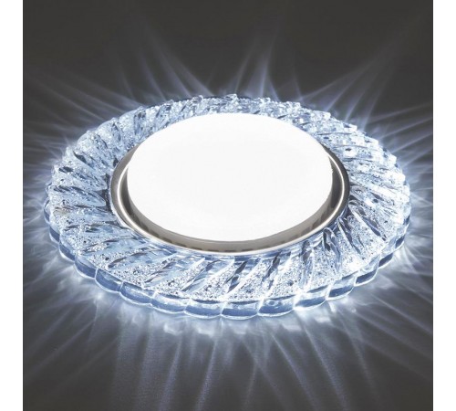 Светильник встраиваемый с белой LED подсветкой CD4021 потолочный GX53 без лампы прозрачный  41294  Feron
