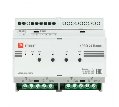 Контроллер ePRO24 удаленного управления 6вх\4вых 230В WiFi Home  ePRO-h-10-4-230-W  EKF