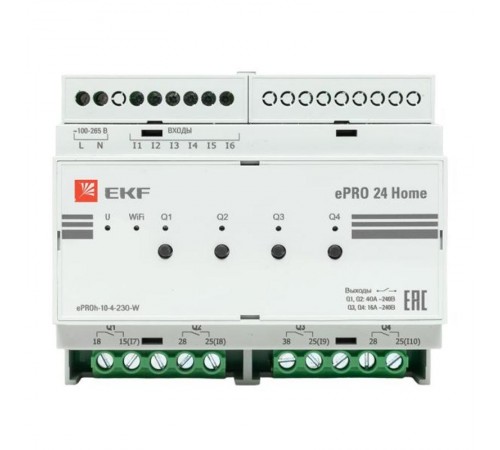 Контроллер ePRO24 удаленного управления 6вх\4вых 230В WiFi Home  ePRO-h-10-4-230-W  EKF