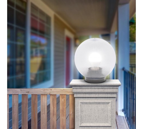 Светильник садово-парковый НТУ 02-60-252 без опоры, шар прозрачный призма D=250 mm  Б0048053  ЭРА