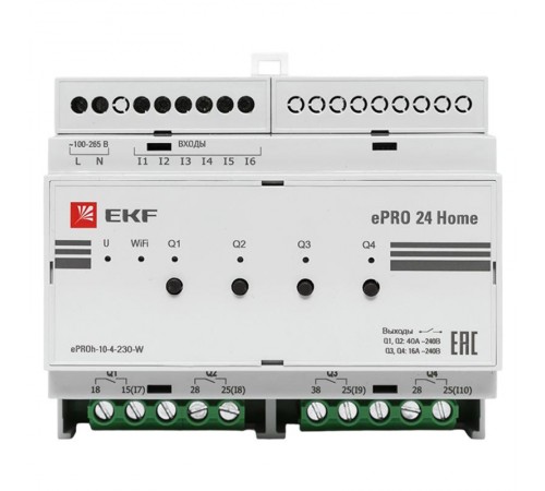 Контроллер ePRO24 удаленного управления 6вх\4вых 230В WiFi Home  ePRO-h-10-4-230-W  EKF