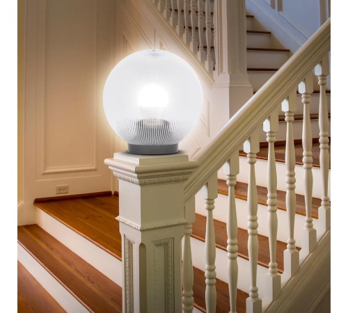 Светильник садово-парковый НТУ 02-60-252 без опоры, шар прозрачный призма D=250 mm  Б0048053  ЭРА