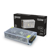 Блок питания 150W 24V IP20 1/50  202002150  Gauss