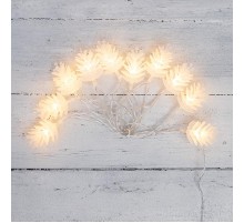 Гирлянда светодиодная Шишки 1,5 м, 10 LED, прозрачный ПВХ, цвет свечения теплый белый, 2 х АА (батарейки не в комплекте)  303-098  NEON-NIGHT