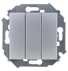 Simon 15 Алюминий Выключатель 3-кл, 10А 250В, винт. зажим  1591391-033  Simon