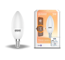 Лампа светодиодная Smart Home DIM E14 C37 5 Вт 2700К 1/10/40  1100112  Gauss