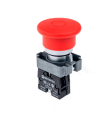 Кнопка грибовидная тяни-толкай, 1NC, красный, O40 мм, мет. MTB2-BTZ124  58177  ОВЕН