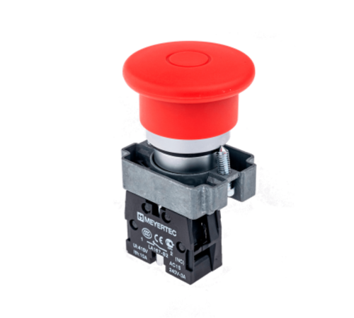 Кнопка грибовидная тяни-толкай, 1NC, красный, O40 мм, мет. MTB2-BTZ124  58177  ОВЕН
