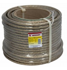 Трос стальной в ПВХ оплетке d=10,0 мм, прозрачный (катушка 50 м)  09-5300  REXANT
