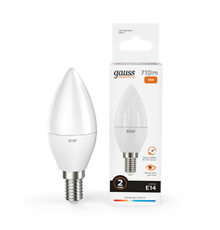 Лампа светодиодная LED 10Вт E14 220В 2700К Elementary свеча  33110  Gauss