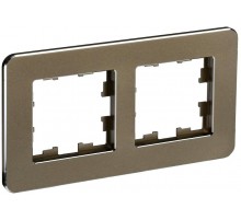 BRITE Рамка 2-ая РУ-2-1-Бр металл латунь RE  BR-M22-M-01-K49  IEK