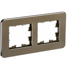 BRITE Рамка 2-ая РУ-2-1-Бр металл латунь RE  BR-M22-M-01-K49  IEK