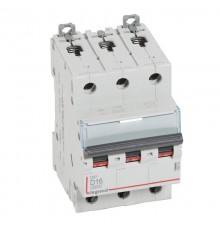 Выключатель автоматический трехполюсный DX3 6000 16А D 10кА  408089  Legrand