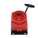 Колодка 1 гнездо 2К+З каучуковая 16А/250В IP44 Красная MultiSet  MST4403RD  SE
