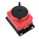 Колодка 1 гнездо 2К+З каучуковая 16А/250В IP44 Красная MultiSet  MST4403RD  SE