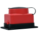 Колодка 1 гнездо 2К+З каучуковая 16А/250В IP44 Красная MultiSet  MST4403RD  SE