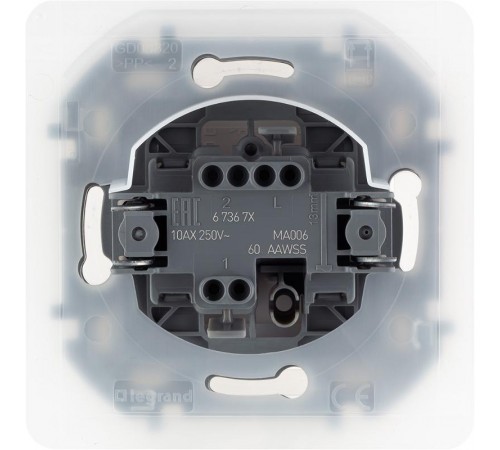 Inspiria Белый Переключатель 1-клавишный С/У без рамки IP44  673670  Legrand