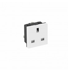 Розетка одинарная 0° брит.стандарт, 16А, 250 В (белый) (STD-BS0 RW1)  6120722  OBO Bettermann
