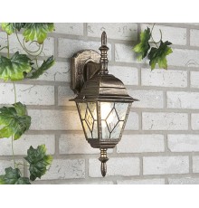 Светильник садово-парковый Vega D черное золото настенный  a025018  Elektrostandard