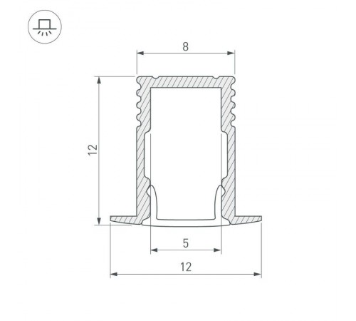 Профиль SL-MINI-8-H12-F12-2000 ANOD  023715  Arlight