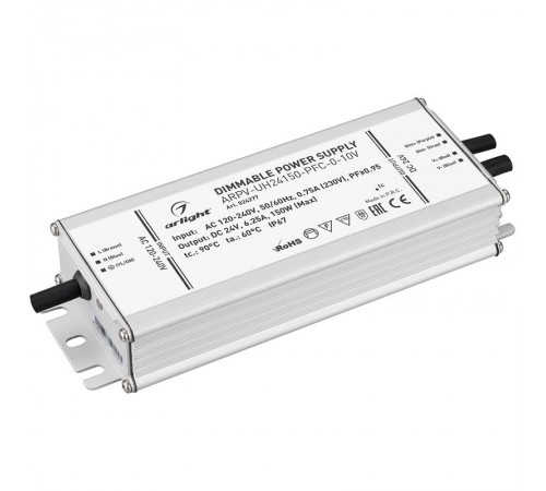 Блок питания ARPV-UH24150-PFC-0-10V (24V, 6.3A, 150W)  024277  Arlight