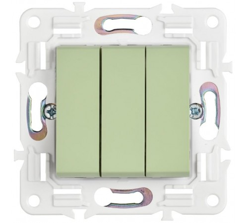 SKANDY Выключатель 3-клавишный 10А SK-V11M мятный  SK-V30-0-10-K06  IEK