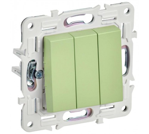 SKANDY Выключатель 3-клавишный 10А SK-V11M мятный  SK-V30-0-10-K06  IEK
