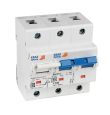 Выключатель автоматический двухполюсный с независимым расцепителем OptiDin BM125-2C100-НР-8ln-УХЛ3  336368 КЭАЗ