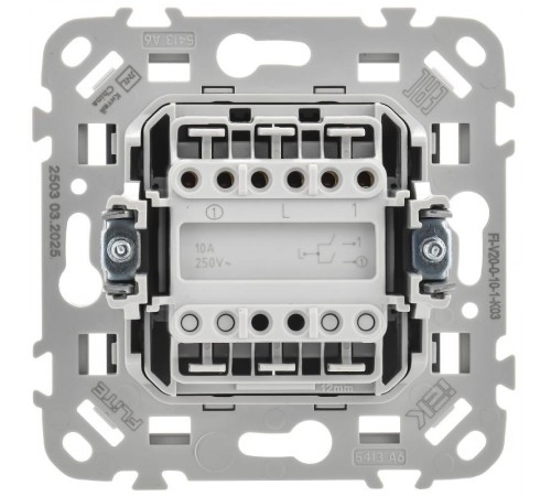 FLITE Выключатель 2-клавишный 10А ВС12-1-0-ФлС серый  FI-V20-0-10-1-K03  IEK