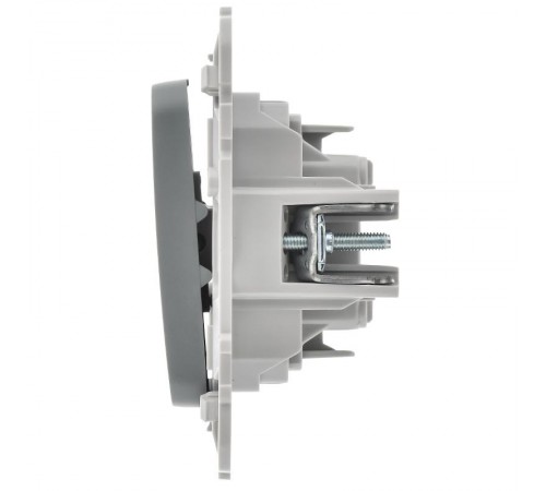 FLITE Выключатель 2-клавишный 10А ВС12-1-0-ФлС серый  FI-V20-0-10-1-K03  IEK