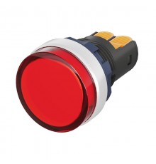 Сигнальный индикатор со встроенным диодом 9-24В, красный, алюминий, зажим Plug-In  M22L-F24RAP  DKC