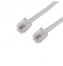 Телефонный шнур, удлинитель RJ-11(6P-4C), длина 15 метров, белый  18-3151  REXANT