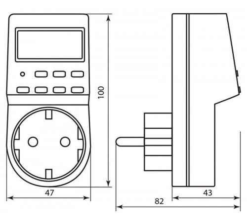 TM24 3600W/16A 230V розетка с таймером (недельная)  23257  FERON