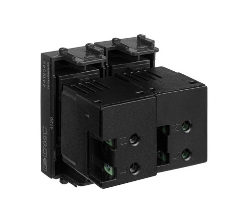 USB зарядное устройство модульное, "Avanti", "Черный матовый", 2 модуля  4412542  DKC