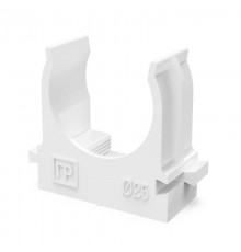 Крепеж-клипса для труб для прямого монтажа белая в гофроящике d25 мм (900шт/кор)  PR13.02708  Промрукав