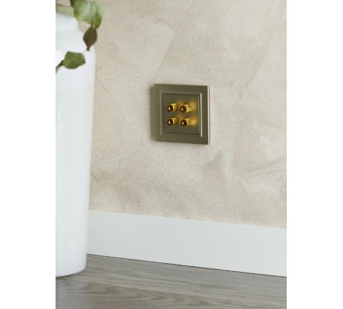 BRITE АудиоРозетка 4-местная РА10-БрШ шампань  BR-S40-K37  IEK