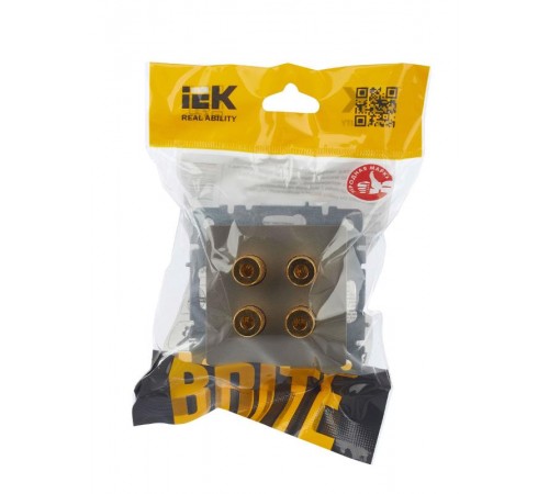 BRITE АудиоРозетка 4-местная РА10-БрШ шампань  BR-S40-K37  IEK