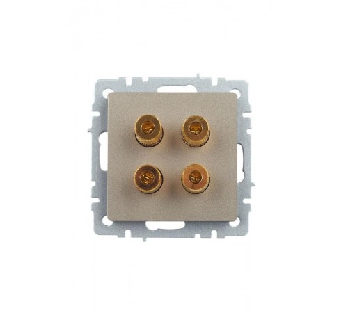 BRITE АудиоРозетка 4-местная РА10-БрШ шампань  BR-S40-K37  IEK