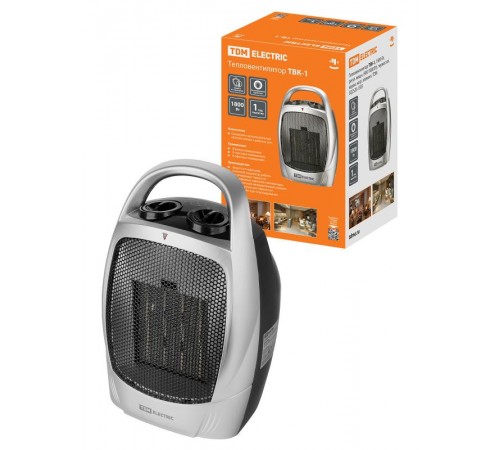 Тепловентилятор ТВК-1, 1800 Вт, регул. мощн. (900/1800 Вт), термостат, керам. нагр. элемент,   SQ2520-1303  TDM