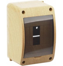 Щиток тусо о/п на 4 мод. с вертикальной дверцей. 140х90х85мм сосна на светлой основе  68304-27М  Рувинил